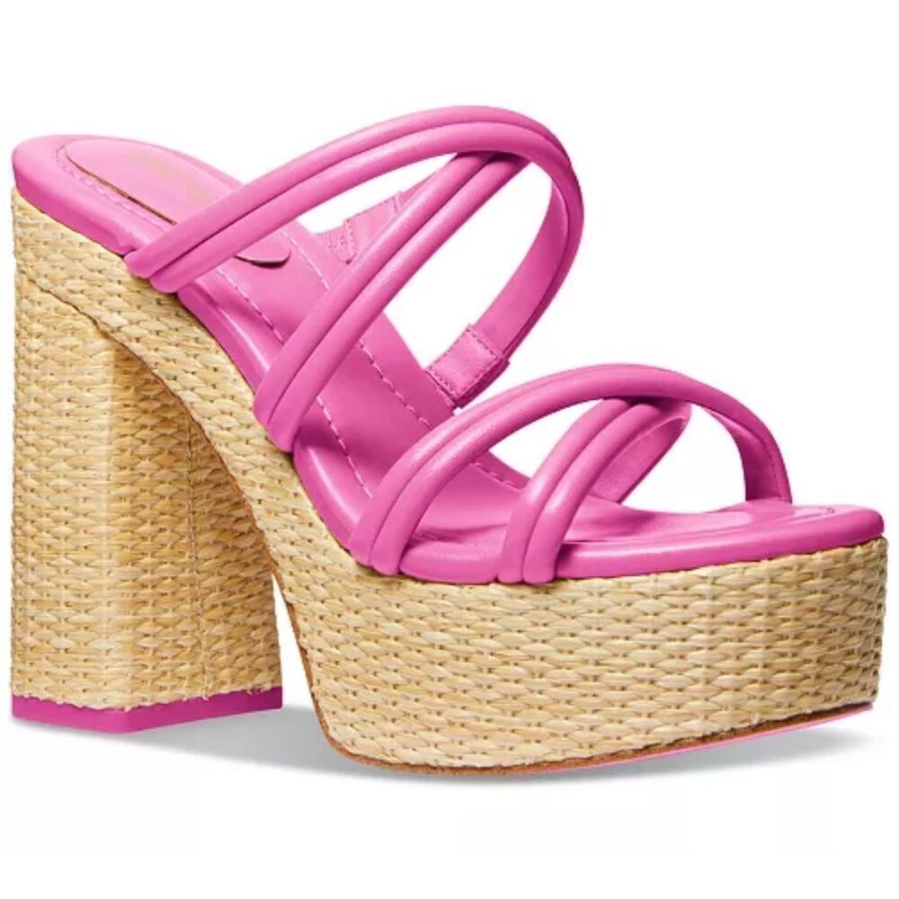 MICHAEL Michael Kors NWT Designer 5”Corrine Slip On Strappy Espadrille Platform - Picture 2 of 6